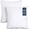 Utopia Bedding Throw Pillows Insert (Pack of 2, White) - 18 x 18 Inches Bed and Couch Pillows - Indoor Decorative Pillow