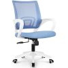 NEO CHAIR Office Desk Computer Chair Ergonomic Mesh Gaming Mid Back Seat with Comfy Lumbar Support Adjustable Height Swivel for Home Task (Sky Blue)