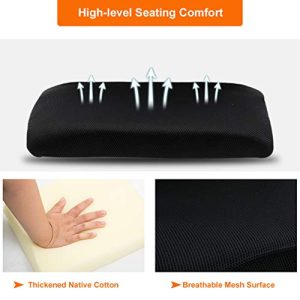 BestOffice | Ergonomic Office Chair | Mid-Back Swivel Desk Chair | Breathable Backrest & Lumbar Support | Adjustable Height | Sponge Seat | Rolling Wheels | Black | for Adults & Women