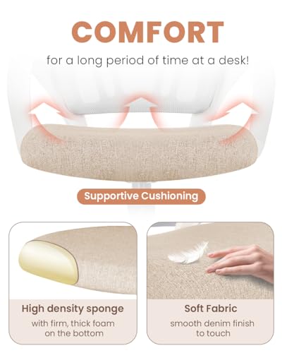 NEO CHAIR Office Desk Computer Chair Ergonomic Mesh Gaming Mid Back Seat with Comfy Lumbar Support Adjustable Height Swivel for Home Task (Beige) NEO CHAIR Office Desk Computer Chair Ergonomic Mesh Gaming Mid Back Seat with Comfy Lumbar Support Adjustable Height Swivel for Home Task (Beige)