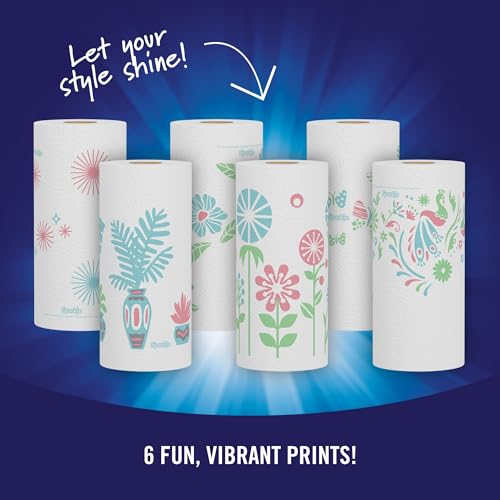Sparkle Pick-A-Size Paper Towels, Spirited Prints, 6 Double Rolls = 12 Regular Rolls, Everyday Value Paper Towel With Full And Half Sheets Sparkle Pick-A-Size Paper Towels, Spirited Prints, 6 Double Rolls = 12 Regular Rolls, Everyday Value Paper Towel With Full And Half Sheets
