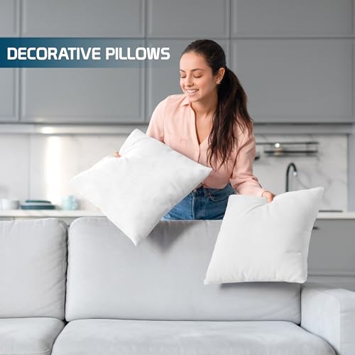Utopia Bedding Throw Pillows (Set of 4, White), 18 x 18 Inches Pillows for Sofa, Bed and Couch Decorative Stuffer Pillow Utopia Bedding Throw Pillows (Set of 4, White), 18 x 18 Inches Pillows for Sofa, Bed and Couch Decorative Stuffer Pillow