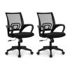 NEO CHAIR Office Desk Computer Chair Ergonomic Mesh Gaming Mid Back Seat with Comfy Lumbar Support Adjustable Height Swivel for Home Task (2 pk - Black)