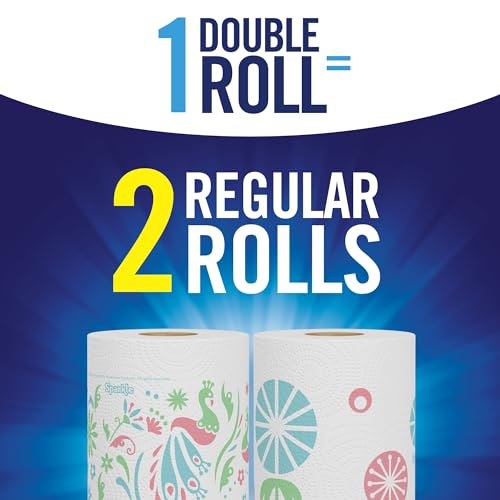 Sparkle Pick-A-Size Paper Towels, Spirited Prints, 6 Double Rolls = 12 Regular Rolls, Everyday Value Paper Towel With Full And Half Sheets Sparkle Pick-A-Size Paper Towels, Spirited Prints, 6 Double Rolls = 12 Regular Rolls, Everyday Value Paper Towel With Full And Half Sheets