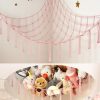 Stuffed Animal Storage Hammock Corner Net - Pink Room Christmas Decor for Teen Girls - Toys Storage Hanging Stuff Animal Organizer Holder Cute Stuff - Boho Nursery Dorm Bedoom Decor Aesthetic