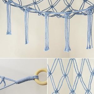 Stuffed Animal Storage Hammock Large Toy Hammock Net for Stuffed Animals Corner - Blue Plush Stitch Stuff Huggy Wuggy Toy Storage Room Decor